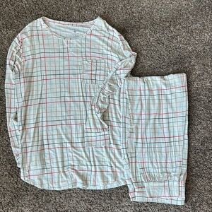 Lates by Kate Jam Pants Set Winter Pinstripe Checkered XL